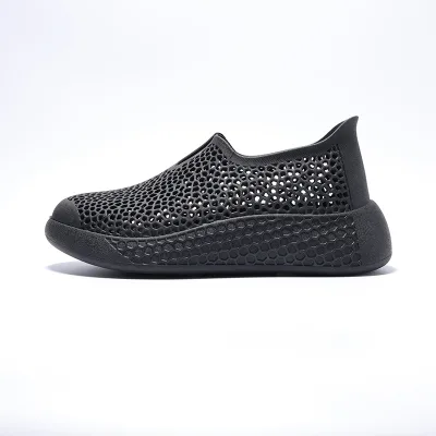 High Quality Men Outdoor Beach Sandals 3D Printed Light Weight and Soft Slides for Outdoor