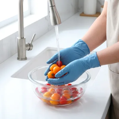 SN033 Disposable Food-Grade Thickened Nitrile Gloves 9 Inches for Beauty Hair-Dyeing & Dental Use