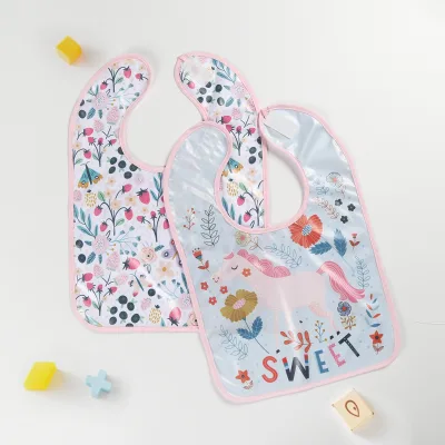 Custom Designed Reusable Waterproof Baby Bibs Washable Pul Fabric for Newborn OEM Service Available