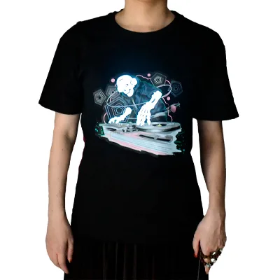 Sound Activated LED T-Shirt, Glow in the Dark Light up Shirt