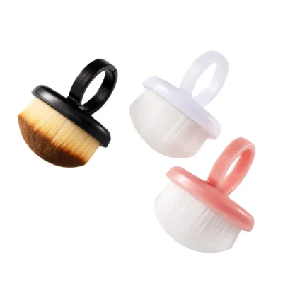 Nylon Bristle Portable Multi-Color Nail Ring Nail Art Brush Wholesale Manicure Tool  Mini Ring Shape Cleaning Dust Remover Brush