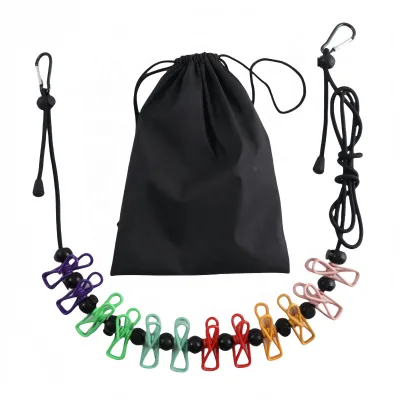 Portable Travel Foldable Clothesline Extendable Feature for Home Outdoor Camping Includes Clothes Drying Rope Clothespins Lock