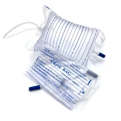 Disposable PVC Transparent Urinary Drain Leg Bags Push-pull Valve for Pediatric Children Baby Infant Urine Collection 2000ml