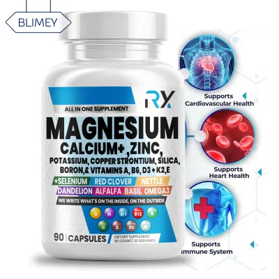 Sleep Support Magnesium Capsules Calcium Zinc Glycinate Malate Vitamins Manufacturer with 500 mg