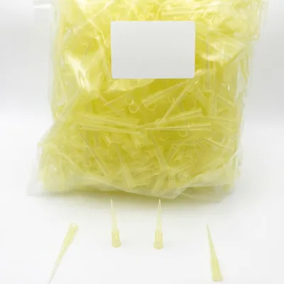 Disposable 200ul Yellow Plastic Pipette Tips Universal Fit Graduated 1000/pack Sterile