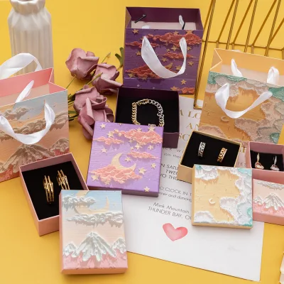 Tiandi Cover Ink Jewelry Packaging Box for Necklace Bracelet Earrings Paper & Cardboard Handbag