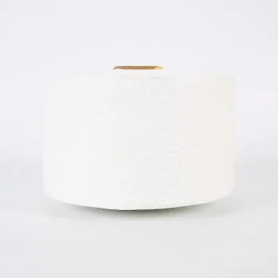 20S Bleached White Recycled Cotton Blend Yarn