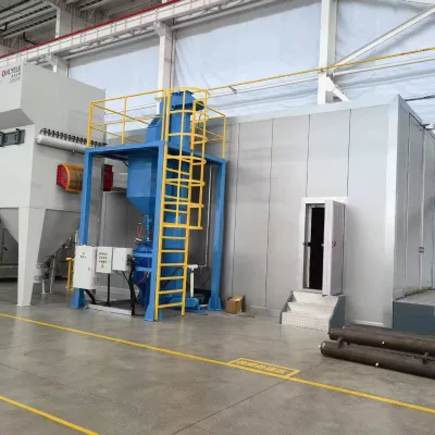 Large Steel Structures Sand-Blasting Room with New Condition Includes Pump and Engine Core Components