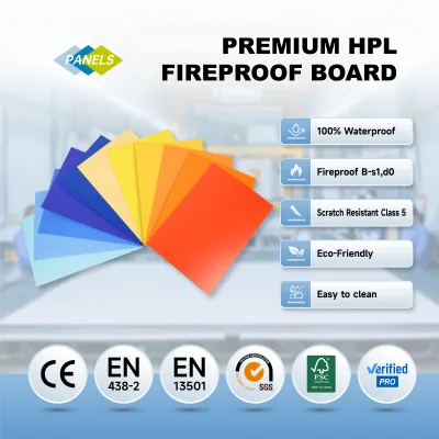 High Market Demand Eco-Friendly Hpl Panel Multi Color Hpl Compact Board for Wall Paneling
