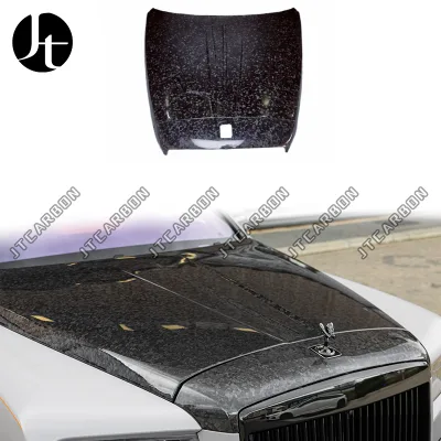 Car Body Parts Front Bonnet Cover Dry Forged Carbon Fiber Wide Body MSY Style Engine Hood for Rolls-Royce Cullinan Hood