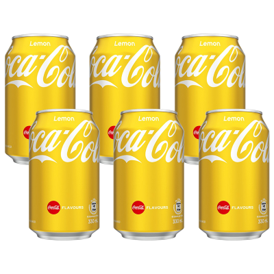 Hong Kong Version Imported Coca Cola Lemon-flavored Cola Carbonated Beverages Internet Celebrity Soda Drinks Cans