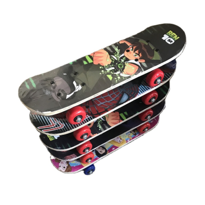 Customs Logo Beginner Maple Double Kick Wooden Completes Skateboards Skate Board 4 Wheels