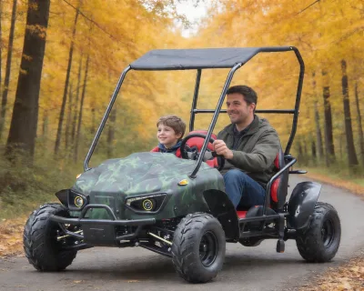 Electric 60V 1200W Shaft Drive Adult/Teen Go Kart Hydraulic Disc Brake 45km/h for Safe Racing Outdoor Holiday Family Fun