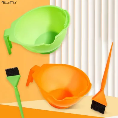Wanmei Professional Plastic Hair Tinting Bowl Hair Dye Color Brush Hair Color Dye Bowl Comb Brush