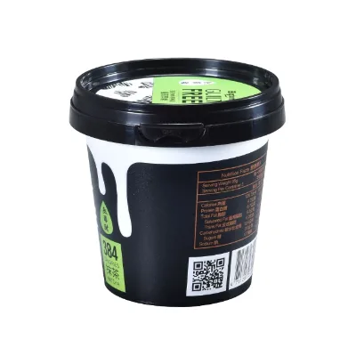 Eco Friendly PP Food Packaging Containers 400ml Round Plastic Ice Cream Cup With Tamper Evident