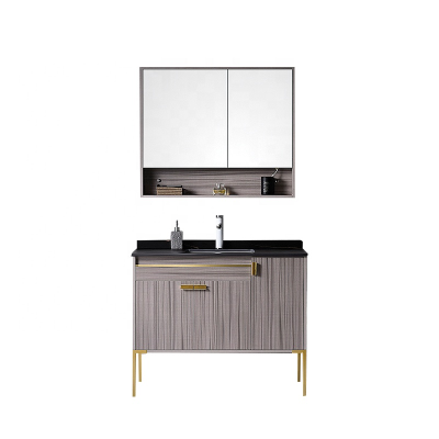2024 New Bathroom Cabinet Modern Bathroom Vanities with Double Door Mirror
