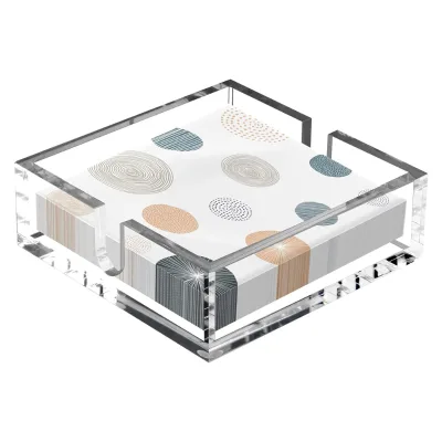 Customised Acrylic Luncheon Napkin Holder Paper Hand Towel Storage Tray Decorative Napkin Tray