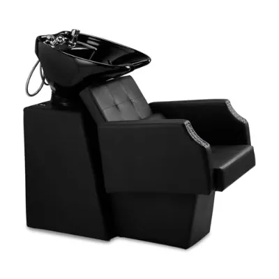 New Black Hair Washing Bed Barber Shop Flushing Bed Adjustable Water Tank Sitting and Reclining Flushing Chairs