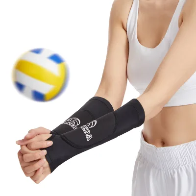 4038#Adults Youth Volleyball Arm Sleeves with Protection Pads and Thumb Hole