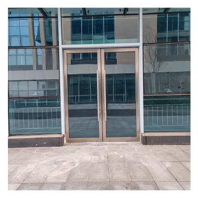 Customized Replacement Single Front Casement Door Aluminum French Design Glass Swing Doors