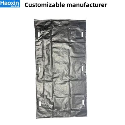 PVC/PEVA Waterproof Customizable Eco-Friendly Body Bag Zippered Closure 6 Strap Handles Mortuary Use Coffin Accessories