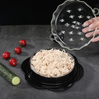 Syh195 Bbq Meat Shredder Durable Transparent Chicken Shredder Hand Chicken Shredder With Clear Lid for Kitchen Gadgets