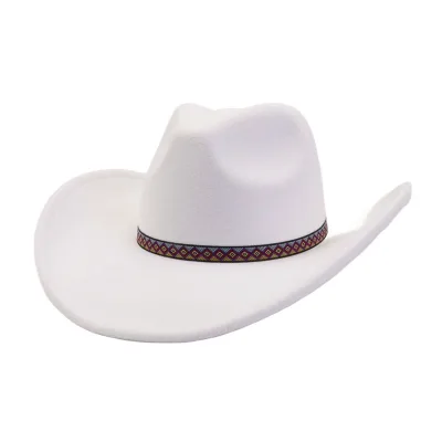 Wholesale Large Brim Western Cowboy Hat Big Head Size Women Men Spring Autumn Fedora Hats for Wedding Party