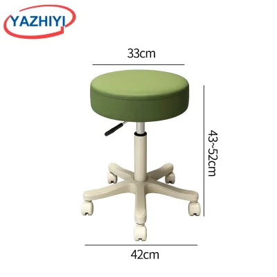 YAZHIYI Height Adjustable Swivel Backless Salon Stool Rolling Round Chair For Spa Beauty Massage Tattoo Clinic
