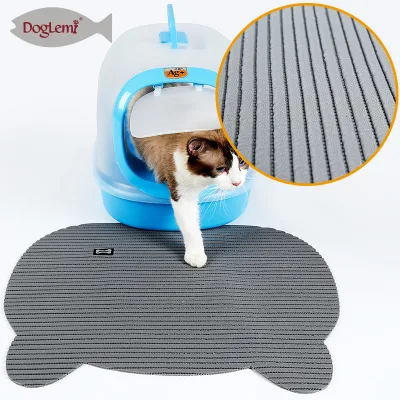 Anti-slip Bottom Foldable Soft PVC Pet Cat Mat Cat Litter Trapper Mats With Waterproof Bottom Layer Easy Cleaning