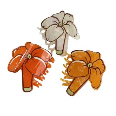 Novelty Hawaii Island Hair Clip Featuring Local Flower Shell Claw for Daily Use or Holiday Occasions