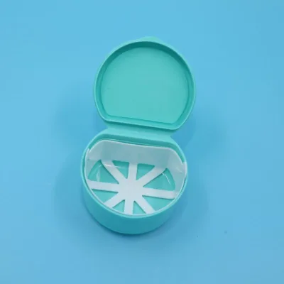 Colorful Dental Orthodontic Denture Storage Box Dental False Teeth Appliance Container