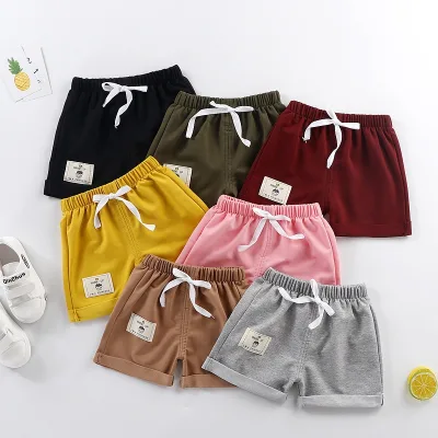 Wholesale Kids Casual Cotton Cartoon Sports Stretch Breathable Elastic Waistband Summer Children's Wide-leg Shorts for Boys