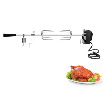 Direct Manufacturer Party Outdoor Barbecue Stainless Steel Chicken Rotisserie Machine Grill Kit Automatic BBQ Rotisserie Motor Set Tools