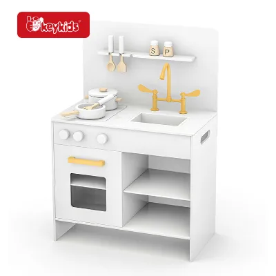 OEM Simulated Little Chef White Wooden Play Kitchen for Kids W10C507C