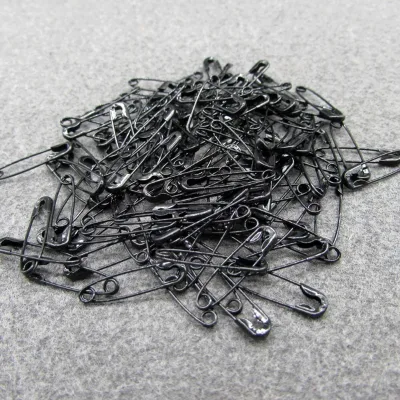 Black Brass Small Safety Pins 000# Stainless Non-rusting Safety Pin Black Coated Safety Pin