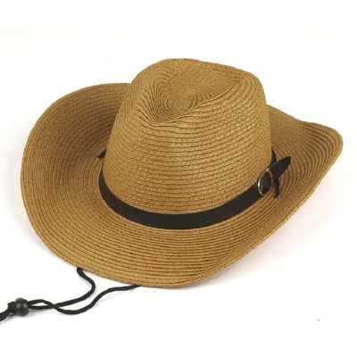 Kids Western Cowboy Hat Toddler Straw Sun Hat With Decorated Headband