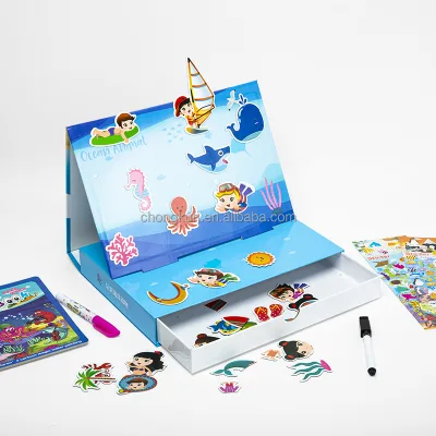 New Magnetic Book Kids Toys Educational Puzzle Animal Puzzles Toys With Card Educational Games