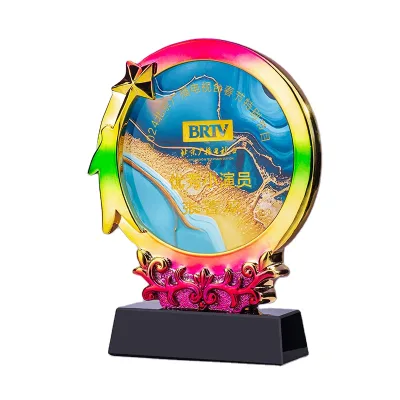 Polished Crystal Trophy Elegant Crystal Crafts Product