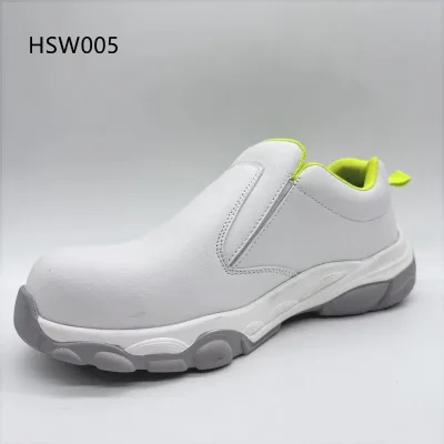 ZYF,sterile Workshop Static Resistant White Safety Shoes for Sale Fiberglass Toe Cap Insert Anti-tired Security Clogs HSW005