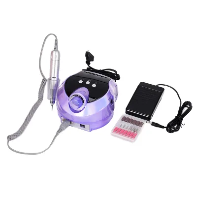 Desktop 202 Plus Salon Strong 35000RPM Manicure Electric Nail Drill Finger/Toe Care LCD Display Stainless Steel EU Plug