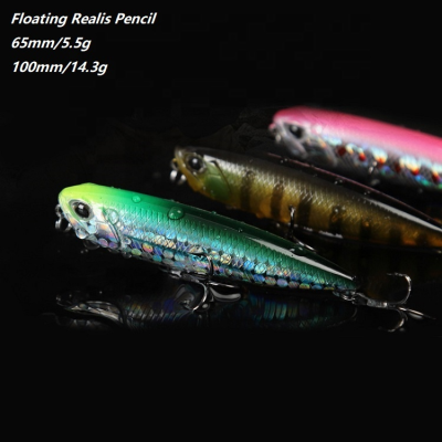 New Arrived Japanese Bait Floating Pencil Bait 65mm 100mm Surface Pencil Bait Topwater Stickbait