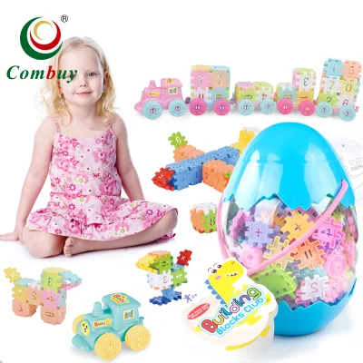 Kindergarten Egg Jars DIY Building Blocks Plastic Brick Toys