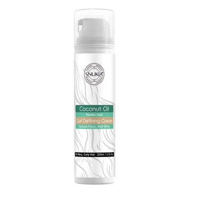 SNUKIA Best Selling Herbal Curl Hair Defining Styling Cream Hydrating with Coconut Oil-Frizz Control & Shine Enhancement
