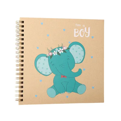 Factory Direct 6-Inch Spiral Notebook Cute DIY Scrapbook Picture Book Durable Paper Customizable Children's Journal Party Favors