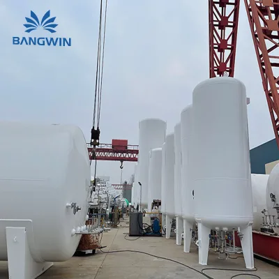 30m3 Asme Perlite Powder Vacuum Cryogenic Liquid Oxygen Tank for Store Lo2