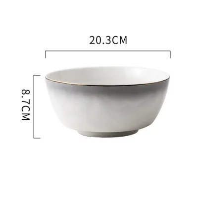 Modern Simple Ceramic Fish Plates High-End Home and Hotel Dinner Dishes with Customizable Pattern Light Luxury Style Suit