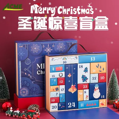2025 Hot Sell Wholesale Empty Luxury Christmas Advent Calendar Foldable Custom Cardboard Advent Calendar for Christmas