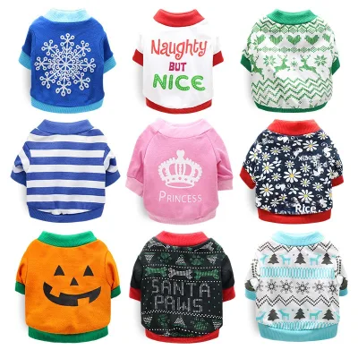 Custom Halloween Christmas Pet Sweater Cotton Dog Clothing Small Puppies British Shorthairs Garfields Siamese Persian