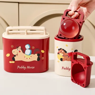 Support OEM Premium Silicone Red Ice Ball Maker - Lucky Horse Design, Fast Release Ice Ball Maker Machine Home