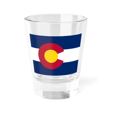 Custom Logo Travel Gift 1.5oz Colorado Flag Souvenir Colorado Shot Glasses